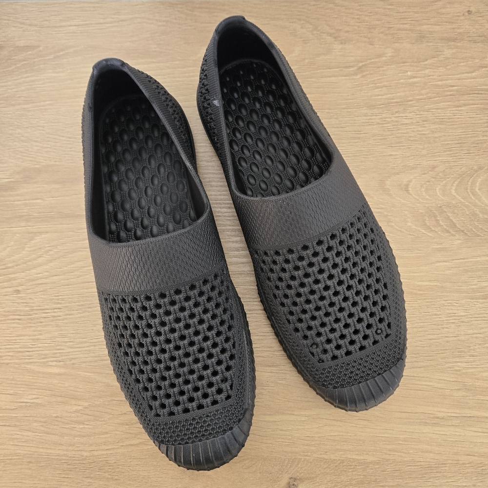 Layer8 Black Slip-On Black Waterproof Beach Loafer Shoe
